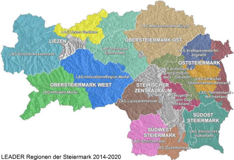 Leader Regionen in der Steiermark