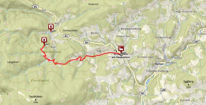 Christmettenwanderweg auf der interaktiven Karte