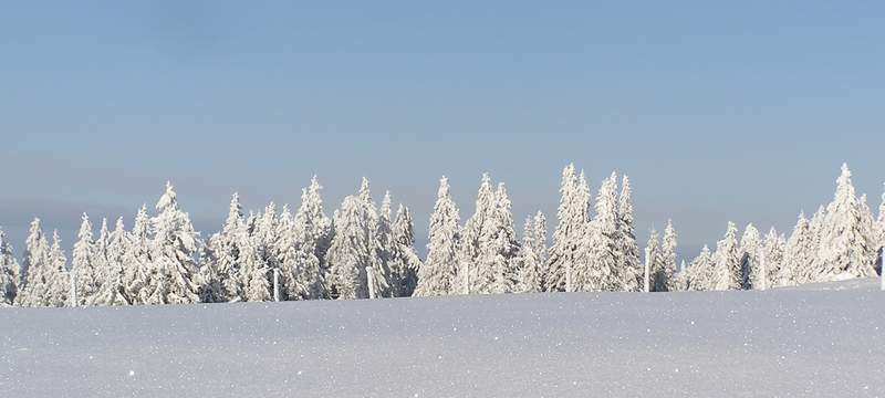 Winterlandschaft in der Region Joglland - Waldheimat