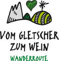 Logo und Wegmarkierung: Vom Gletscher zum Wein
